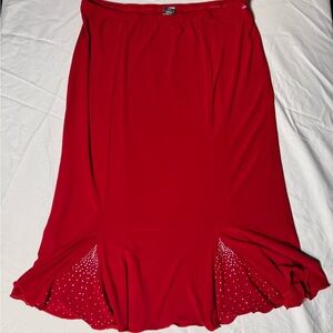 Elegant Red Women's Skirt